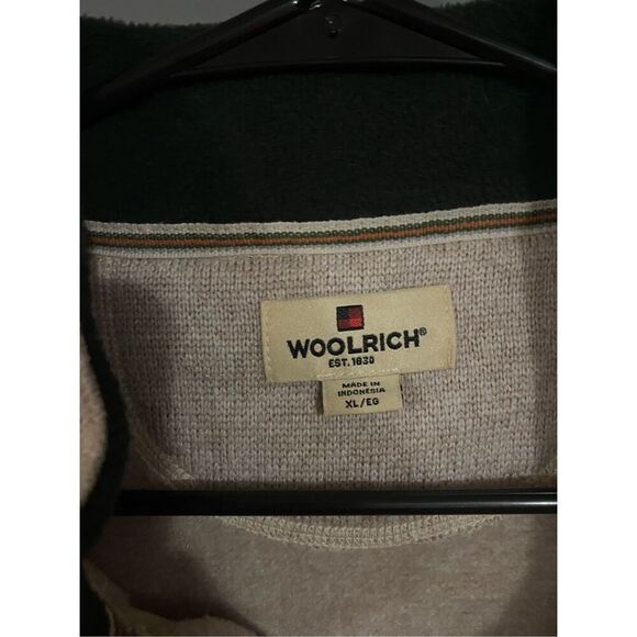 Woolrich Angler Cream Knit 1/4 Zip Sweater/Pullover Size XL - Picture 7 of 7